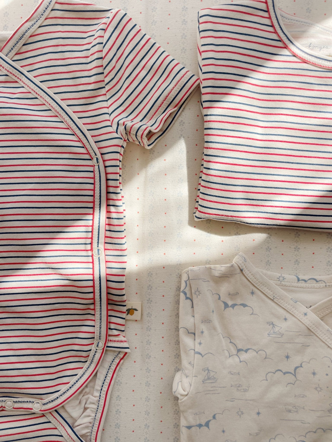 Konges Sløjd Basic Short Sleeve Body - Stripe Tricolore Petit Konges Sløjd