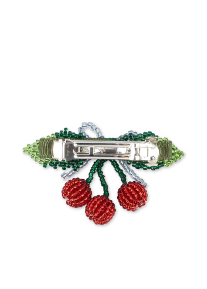 Konges Sløjd Beaded Cherry Bow Hair Clip - Cherry Konges Sløjd