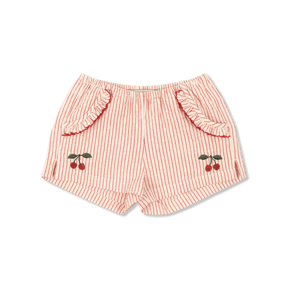 Konges Sløjd Ellie Frill Shorts GOTS - Amour Stripe Konges sløjd