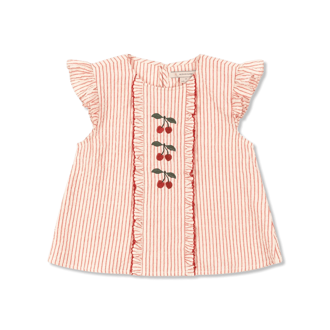 Konges Sløjd Ellie Frill Top GOTS - Amour Stripe Konges sløjd