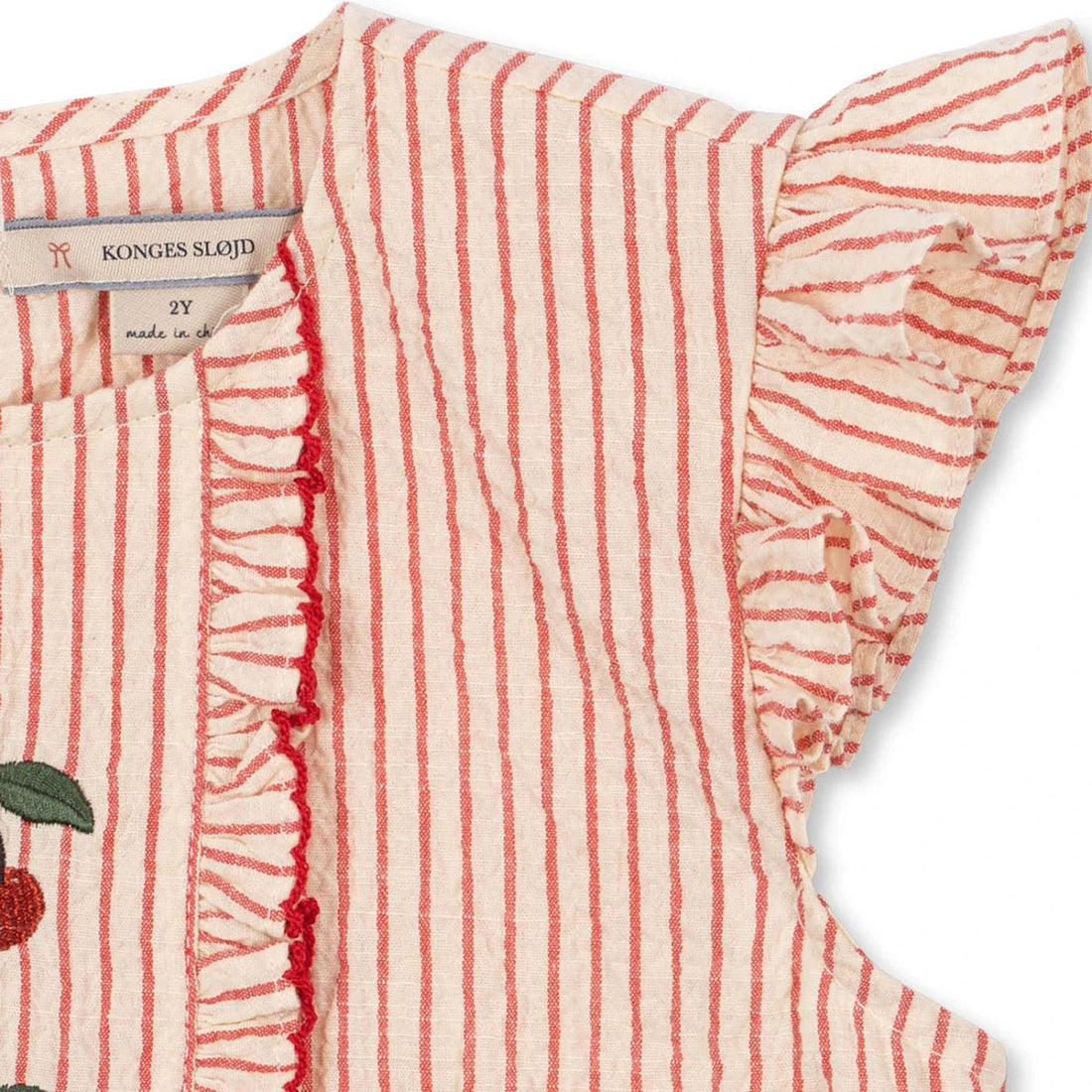 Konges Sløjd Ellie Frill Top GOTS - Amour Stripe Konges sløjd