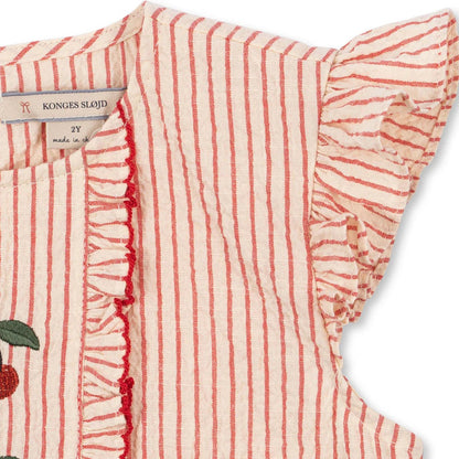Konges Sløjd Ellie Frill Top GOTS - Amour Stripe Konges sløjd