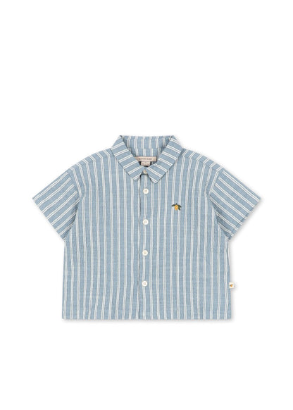 Konges Sløjd Elliot Short Sleeve Shirt - Trio Bleu Stripe Konges Sløjd