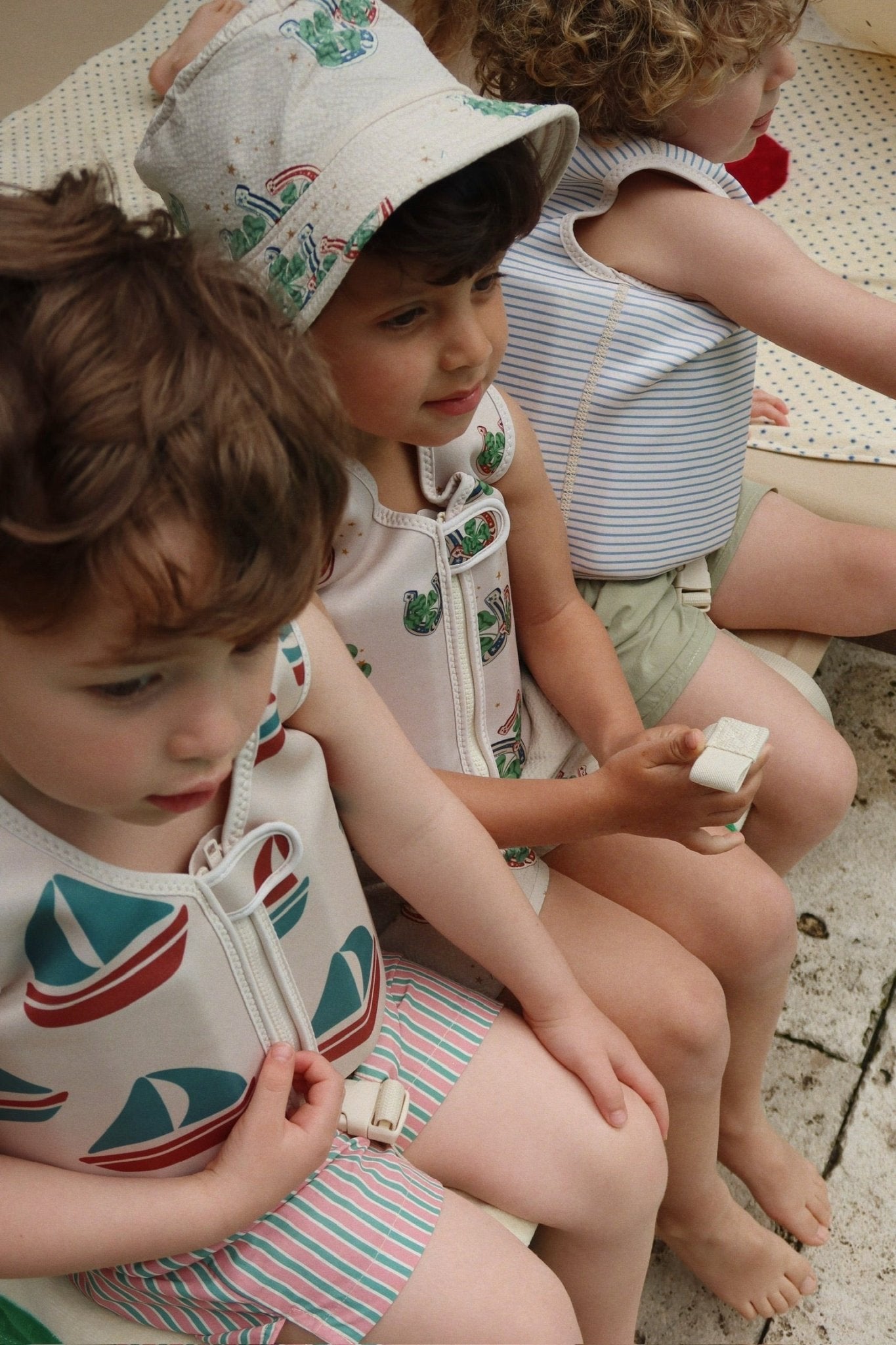 Konges Sløjd ELLIS SWIM VEST - stripe bluie Konges Sløjd