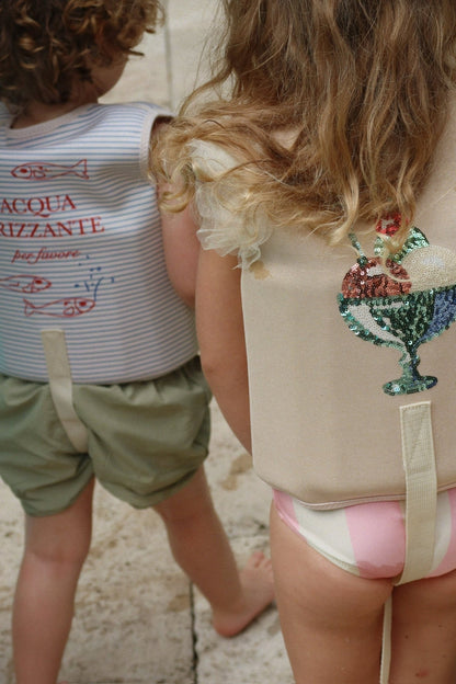 Konges Sløjd ELLIS SWIM VEST - stripe bluie Konges Sløjd