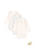 Konges Sløjd Fanga Fio Stripe Long-Sleeve Bodysuits, Set of 3 by Konges Sløjd