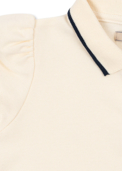 Konges Sløjd FLORITA POLO SHIRT - antique white Konges Sløjd