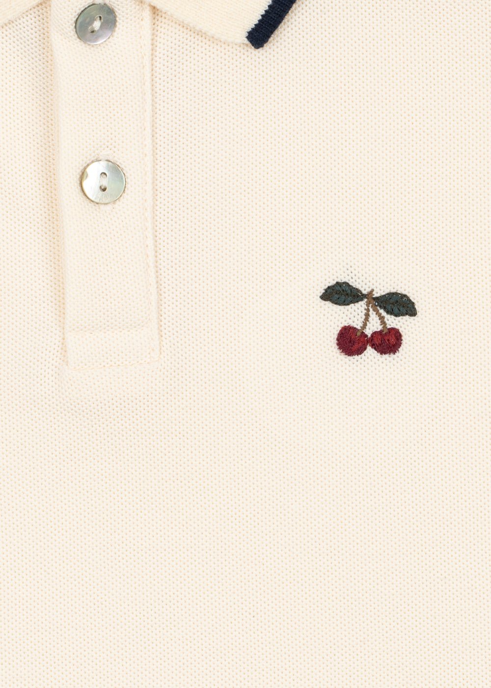 Konges Sløjd FLORITA POLO SHIRT - antique white Konges Sløjd