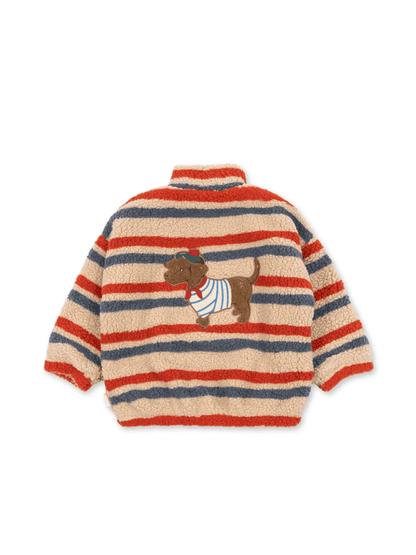 Konges Sløjd Jody Teddy Jacket - Tangerine Stripe Konges Sløjd