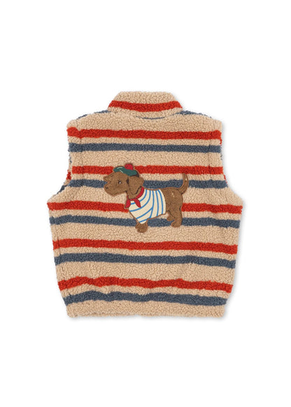 Konges Sløjd Jody Teddy Vest - Tangerine Stripe Konges Sløjd