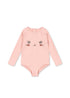 Konges Sløjd Kitty Long Sleeve Swimsuit - Powder Pink