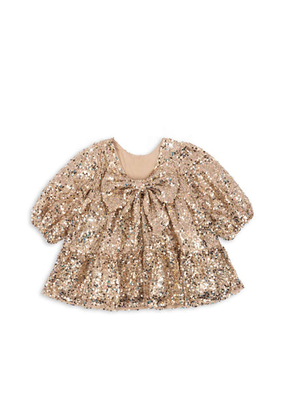 Konges Sloejd LILA BOW DRESS - gold glitter Konges Sløjd New Collection