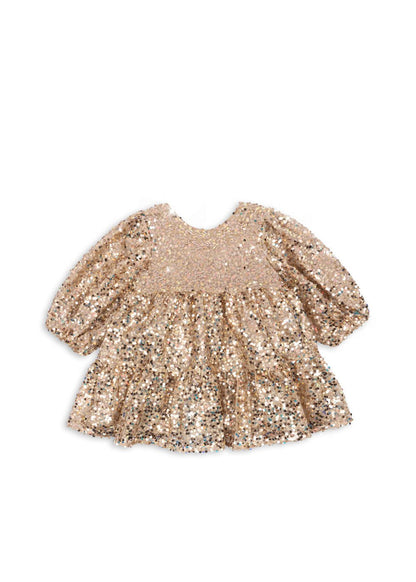 Konges Sloejd LILA BOW DRESS - gold glitter Konges Sløjd New Collection