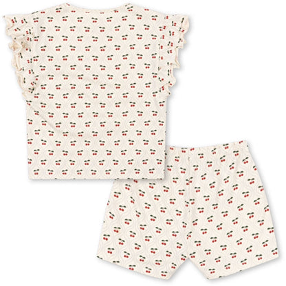Konges Sløjd LIN FRILL SET GOTS - cherry motif