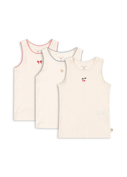 Konges Sløjd Minna 3 Pack Tank Tops - Antique White Konges Sløjd