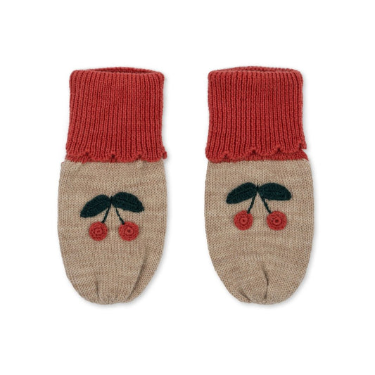 Konges Sloejd Sonja Knit Mittens, Beige Melange Konges Sløjd - enjoykidsus