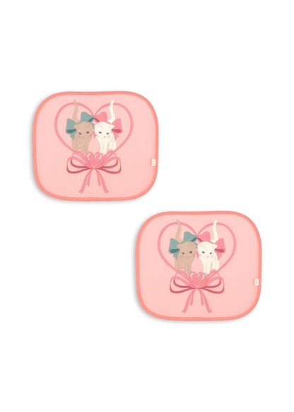 Konges Sløjd 2 PACK CAR SUNSHADE - kitty bow Konges Sløjd