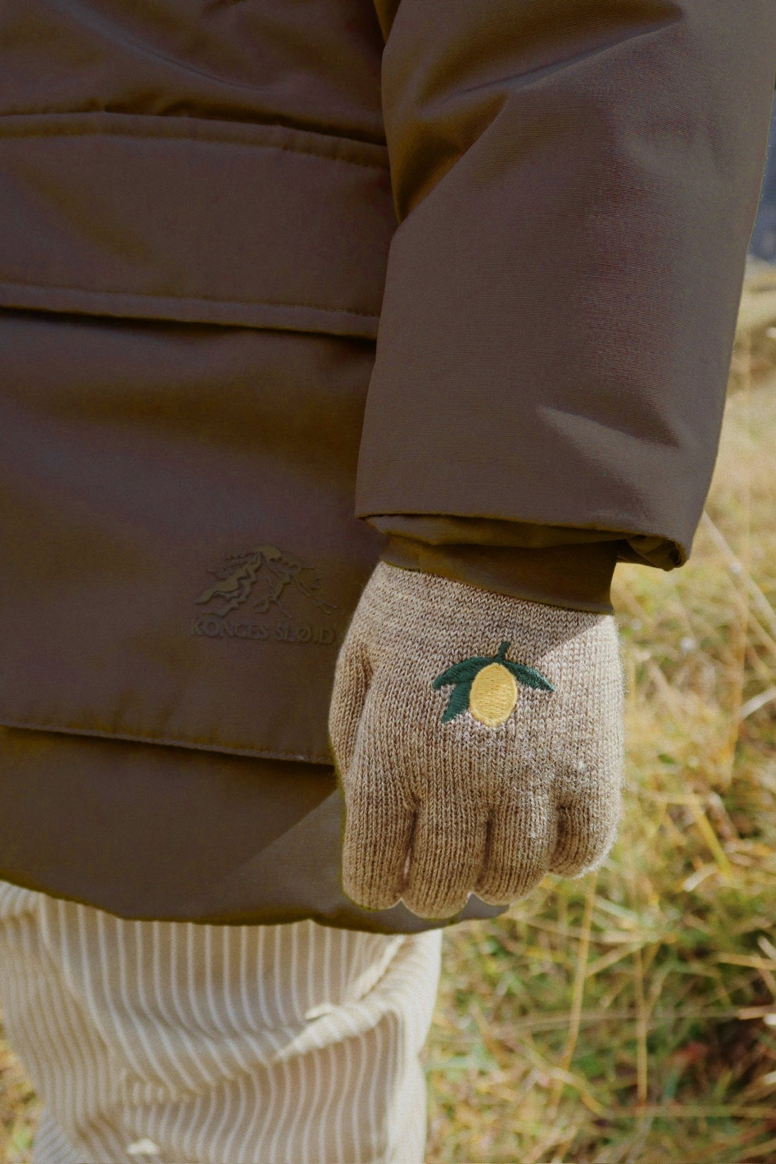 Konges Sløjd 2 PACK FILLA GLOVES - lemon/stripe Konges Sløjd