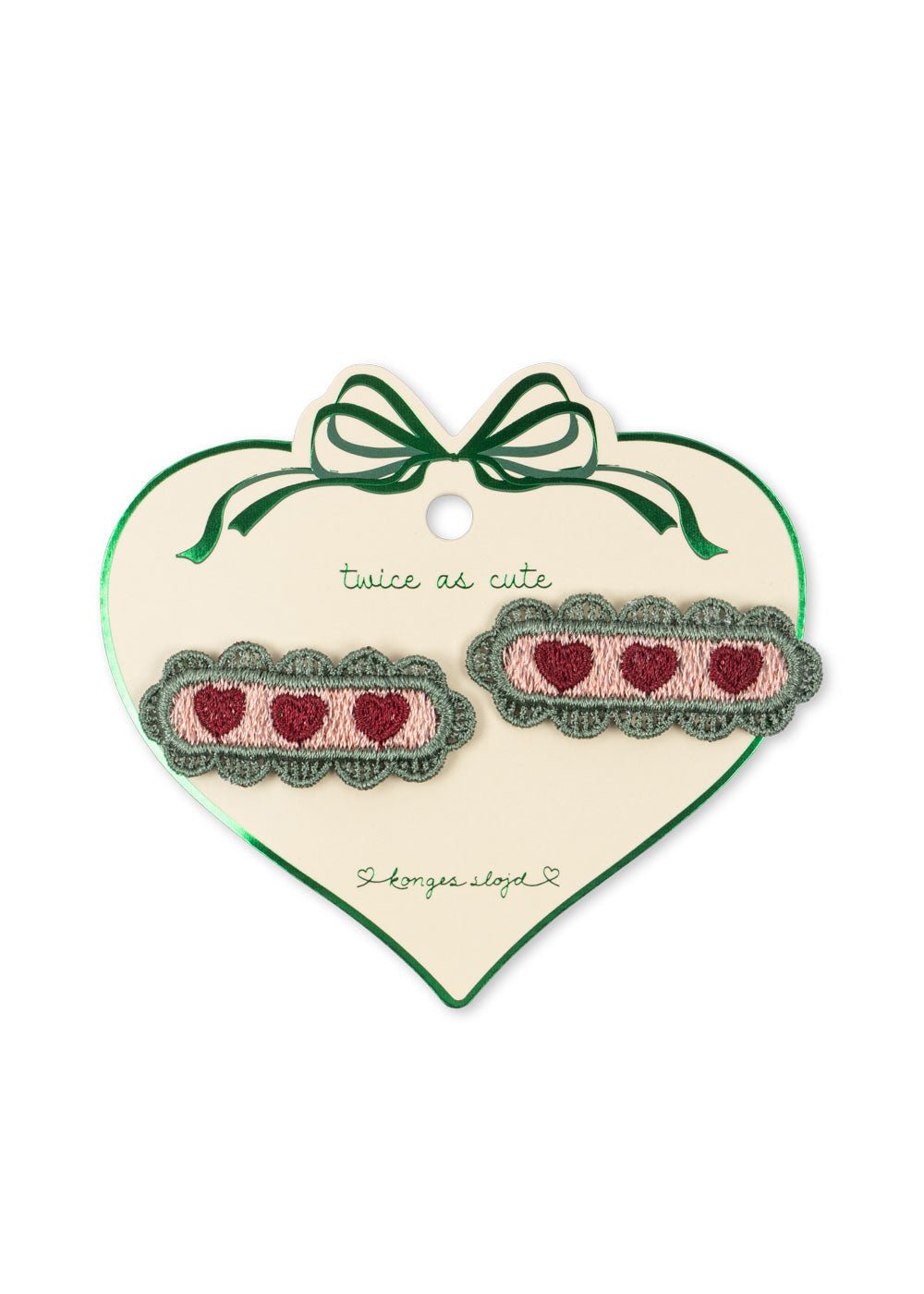 Konges Sløjd 2 PACK HEART HAIR CLIP - mellow rose Konges Sløjd New Collection