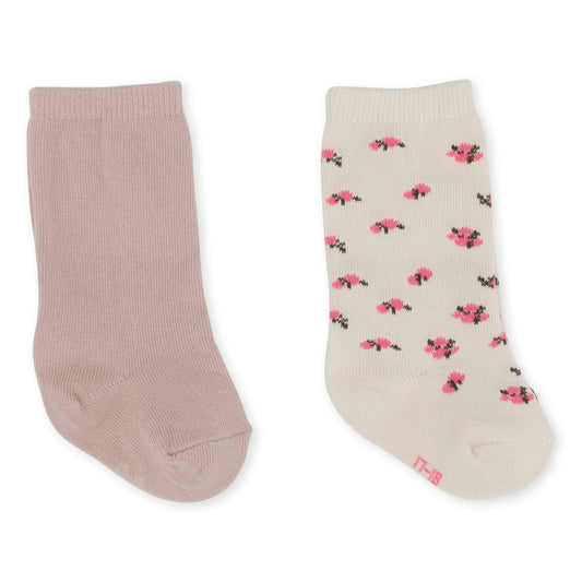 Konges Slojd 2 - Pack Jacquard Knee Socks - Rose Smoke Konges Sløjd - enjoykidsus