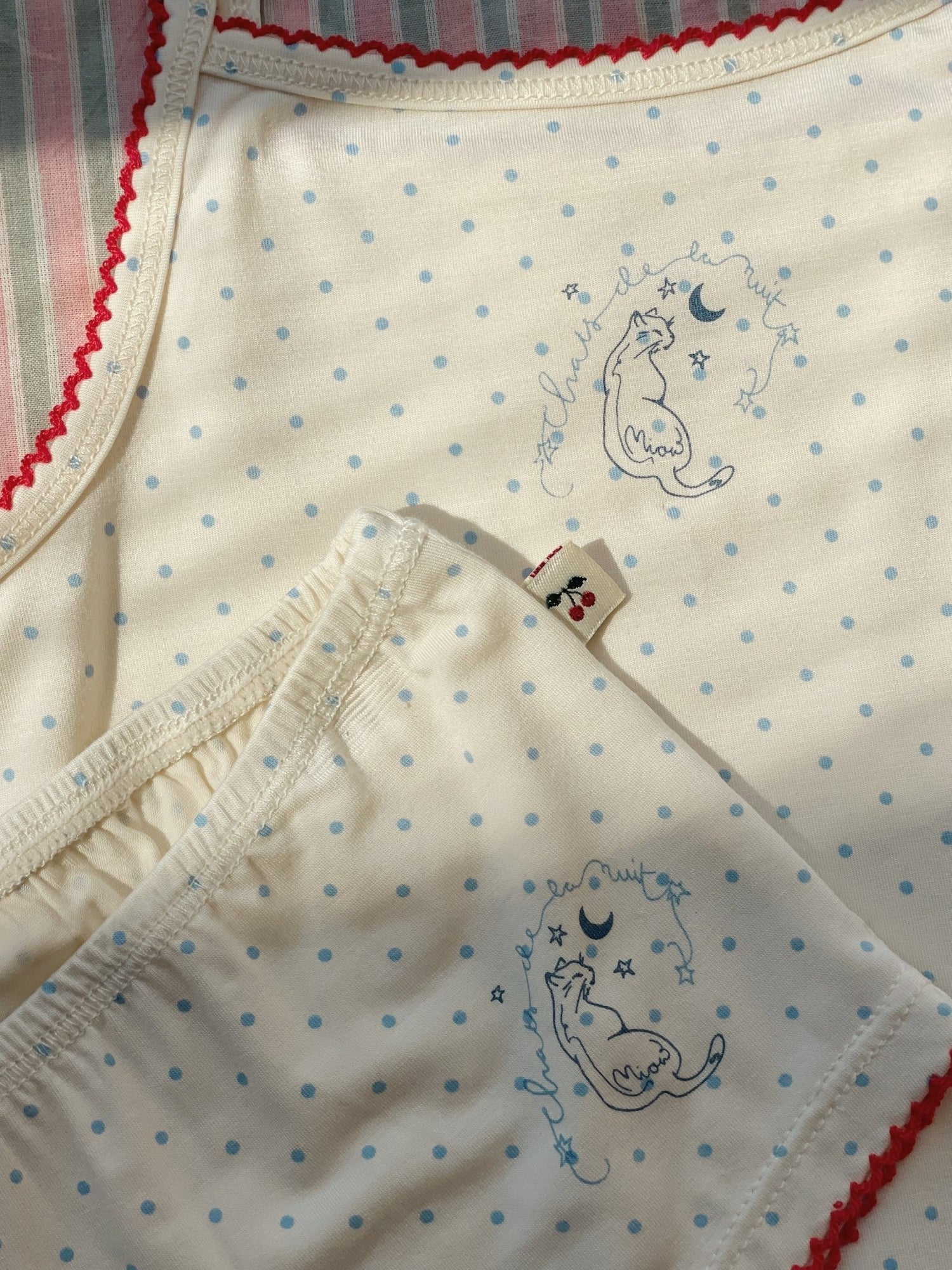 Konges Sløjd 2 PACK MIMMI STRAP TOPS - blue kitty dot/tramonto Konges Sløjd New Collection