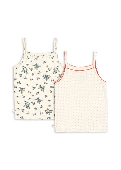 Konges Sløjd 2 PACK MIMMI STRAP TOPS - blue kitty dot/tramonto Konges Sløjd New Collection