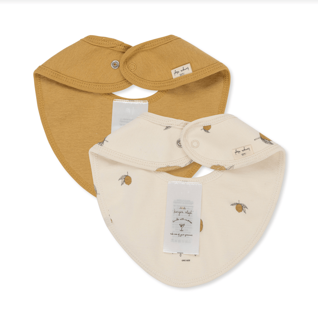 Konges Sløjd 2 - Pack Newborn Bibs – Lemon Konges Sløjd