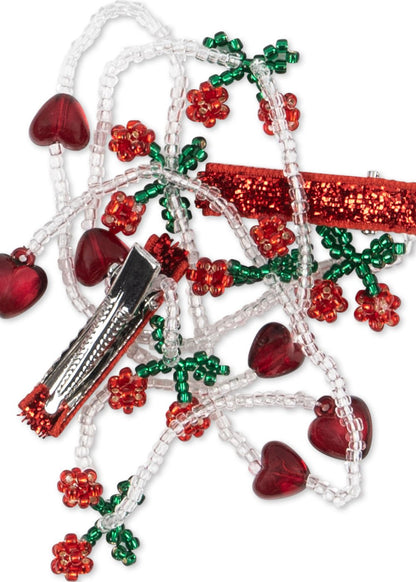 Konges Sløjd 2 PACK PEARLY TASSEL HAIR CLIP - cherry Konges Sløjd