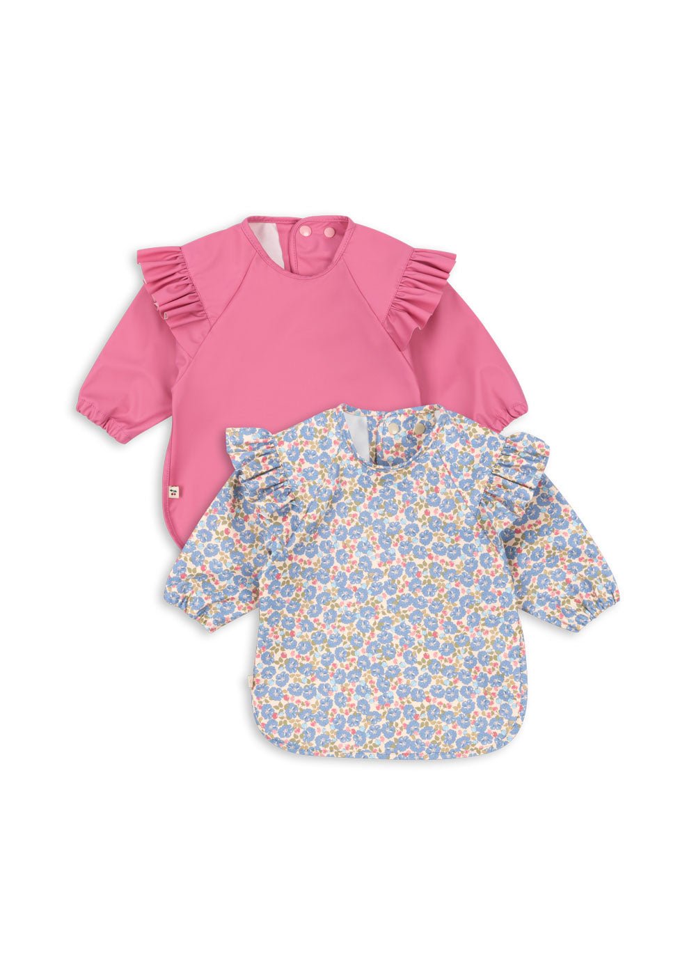 Konges Sløjd 2 - Pack Sleeved Bibs – Fleur Rosier &amp; Chateau Rose Konges Sløjd