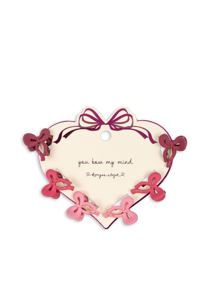 Konges Sløjd 6 PACK MINI BOW HAIR CLIP - pink mix Konges Sløjd