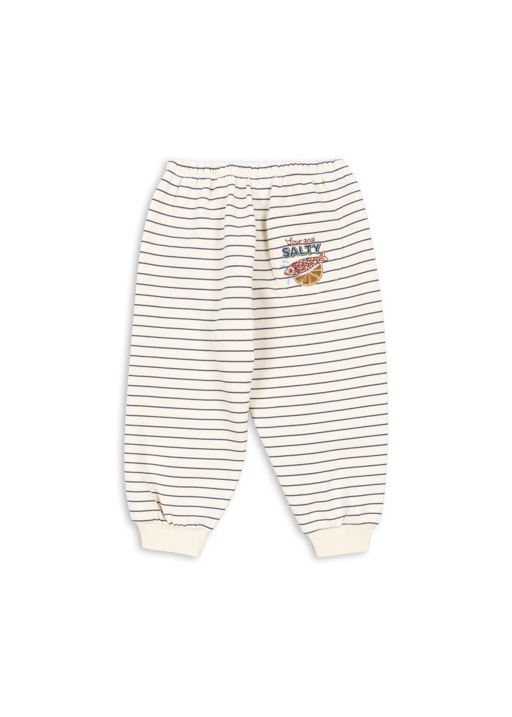 Konges Sløjd Amio Sweatpants – Captains Blue/Antique White | Kids Organic Cotton Pants Konges Sløjd New Collection