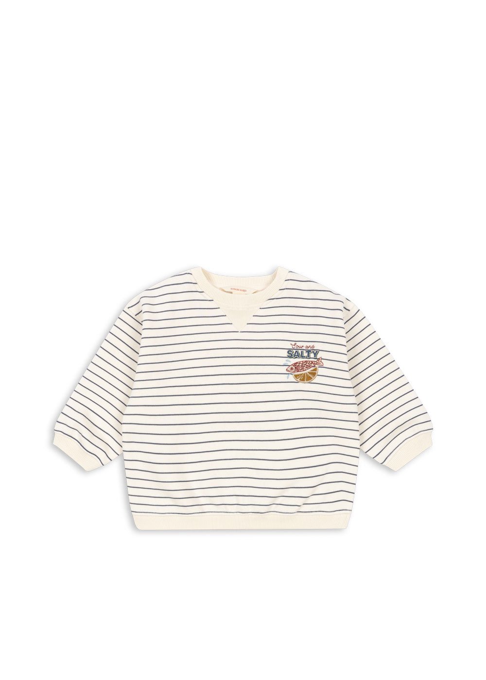 Konges Sløjd Amio Sweatshirt – Captains Blue/Antique White | Kids Organic Cotton Sweatshirt Konges Sløjd New Collection