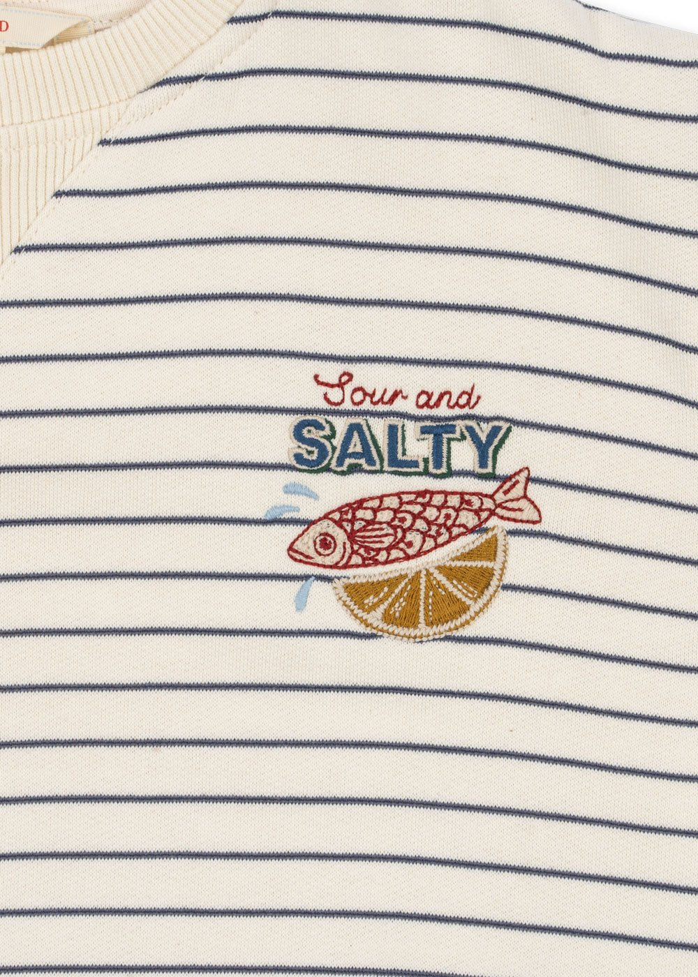 Konges Sløjd Amio Sweatshirt – Captains Blue/Antique White | Kids Organic Cotton Sweatshirt Konges Sløjd New Collection