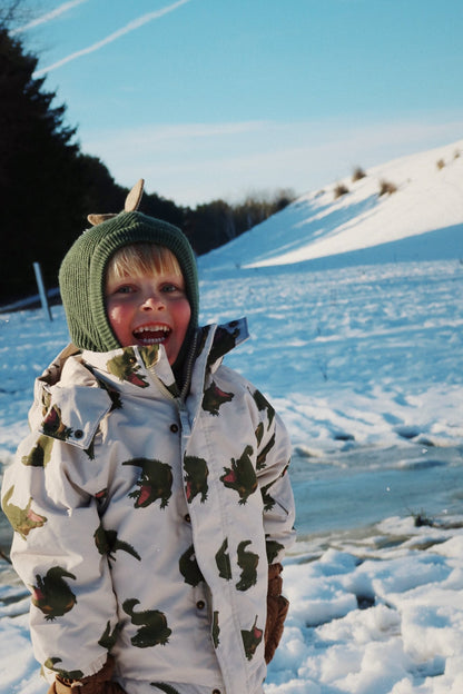 Konges Sløjd ANIMAL BALACLAVA - Green DIno Konges Sløjd