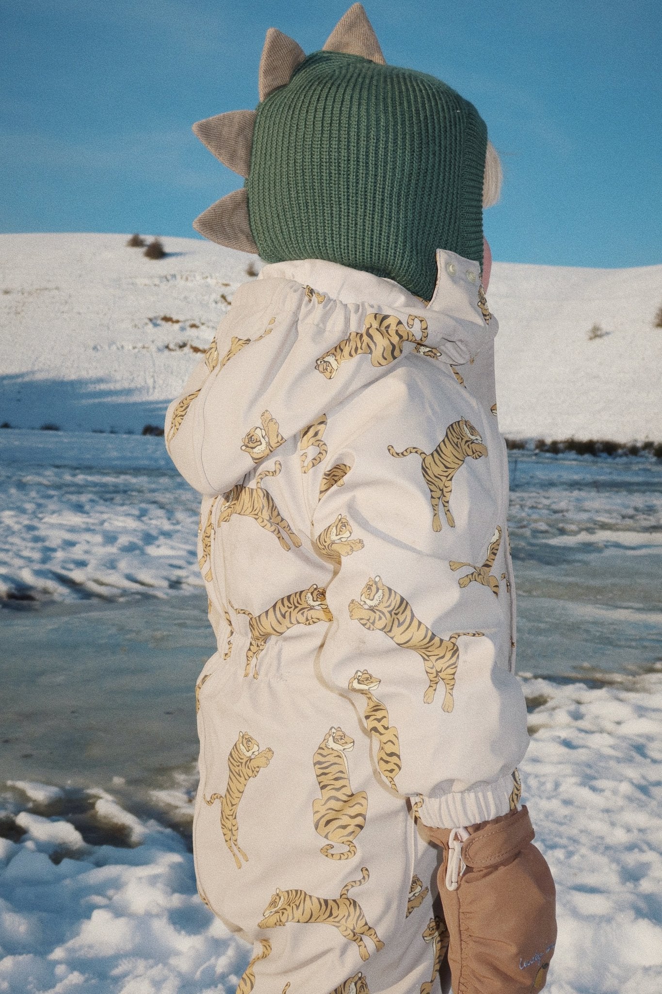 Konges Sløjd ANIMAL BALACLAVA - Green DIno Konges Sløjd