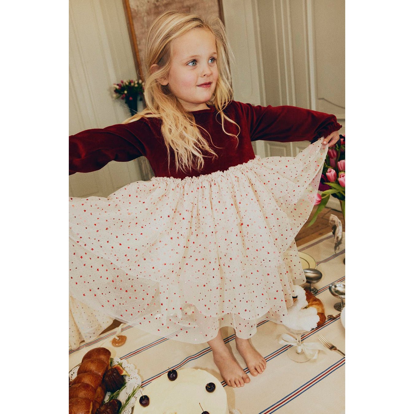 Konges Sløjd Belis Velvet Dress Red Dahlia Konges Sløjd