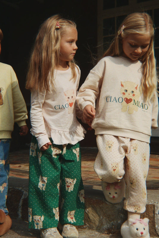 Konges Sløjd Girls Belli Miao Amore Sweatshirt in Pink
