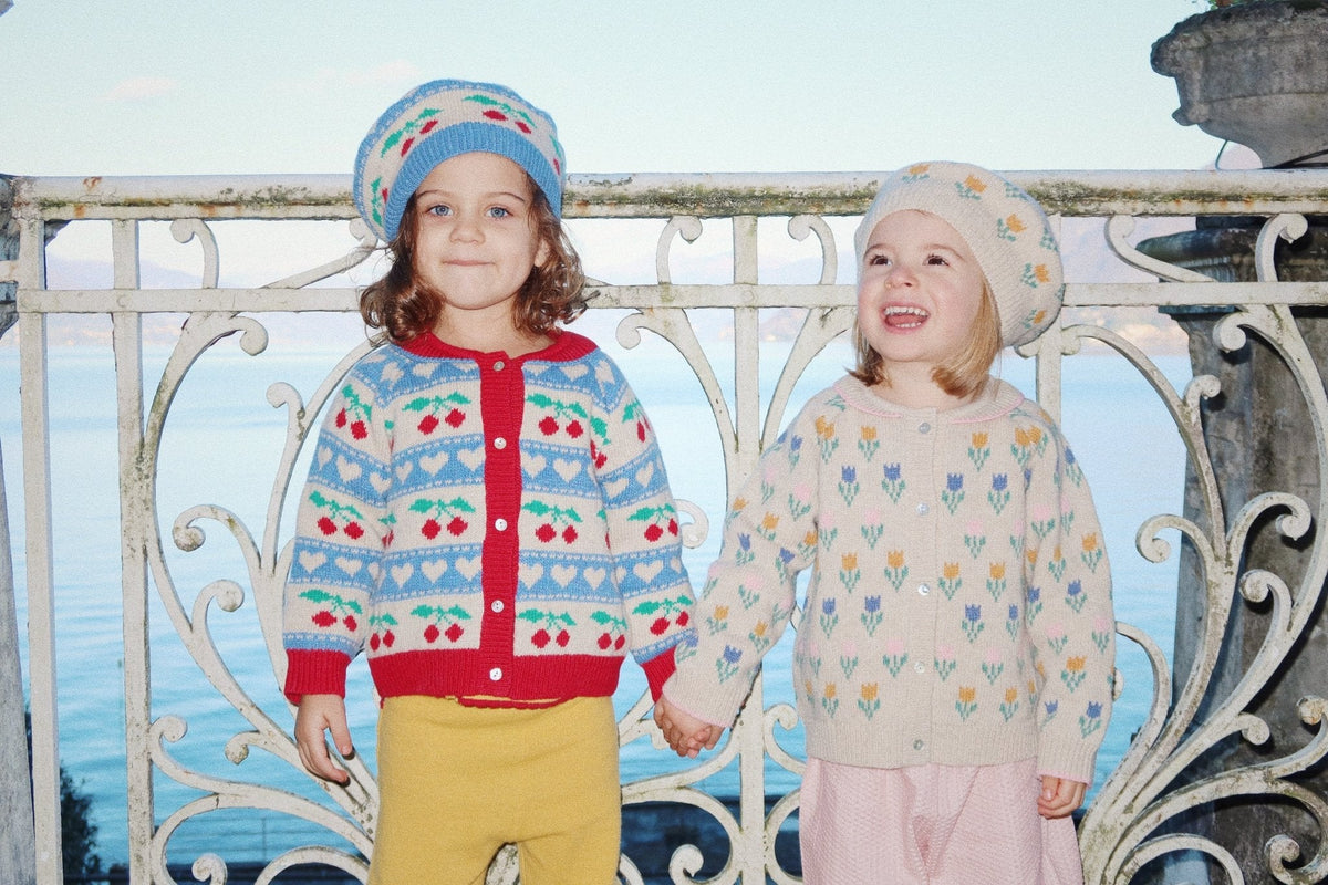 Konges Sløjd BELOU KNIT CARDIGAN - CHERRY STRIPE Konges Sløjd