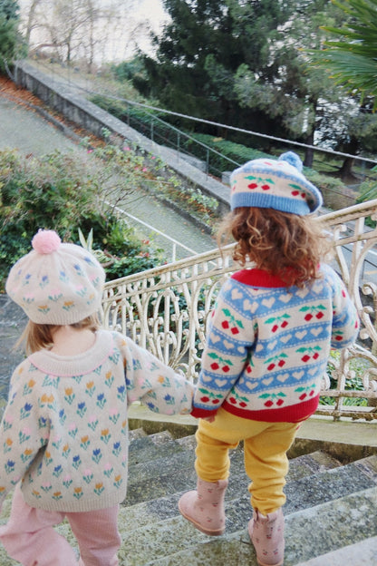 Konges Sløjd BELOU KNIT CARDIGAN - CHERRY STRIPE Konges Sløjd