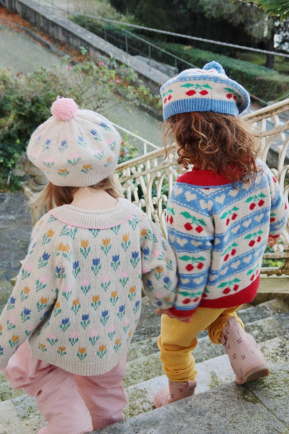 Konges Sløjd BELOU KNIT CARDIGAN - CHERRY STRIPE Konges Sløjd