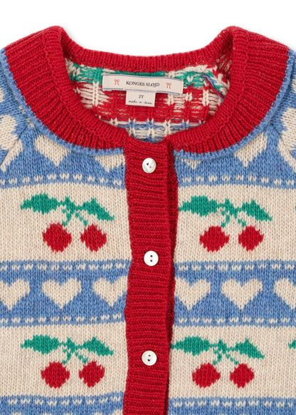Konges Sløjd BELOU KNIT CARDIGAN - CHERRY STRIPE Konges Sløjd