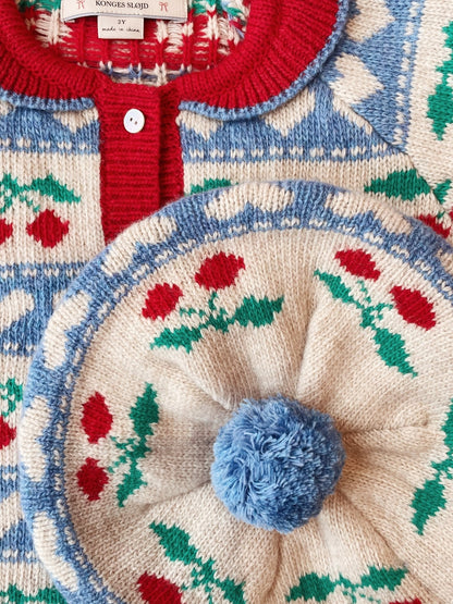 Konges Sløjd BELOU KNIT CARDIGAN - CHERRY STRIPE Konges Sløjd