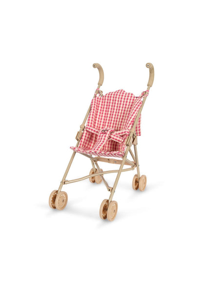 Konges Sløjd CHEEKY DOLL STROLLER - bubblegum check Konges Sløjd
