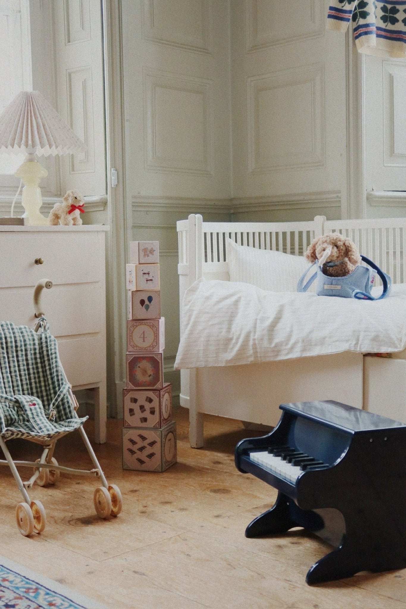 Konges Sløjd CHEEKY DOLL STROLLER - smoke pine check Konges Sløjd New Collection