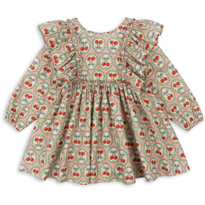 Konges Sløjd Cherry Bow Evia Ls Bow Dress Gots Konges Sløjd - enjoykidsus