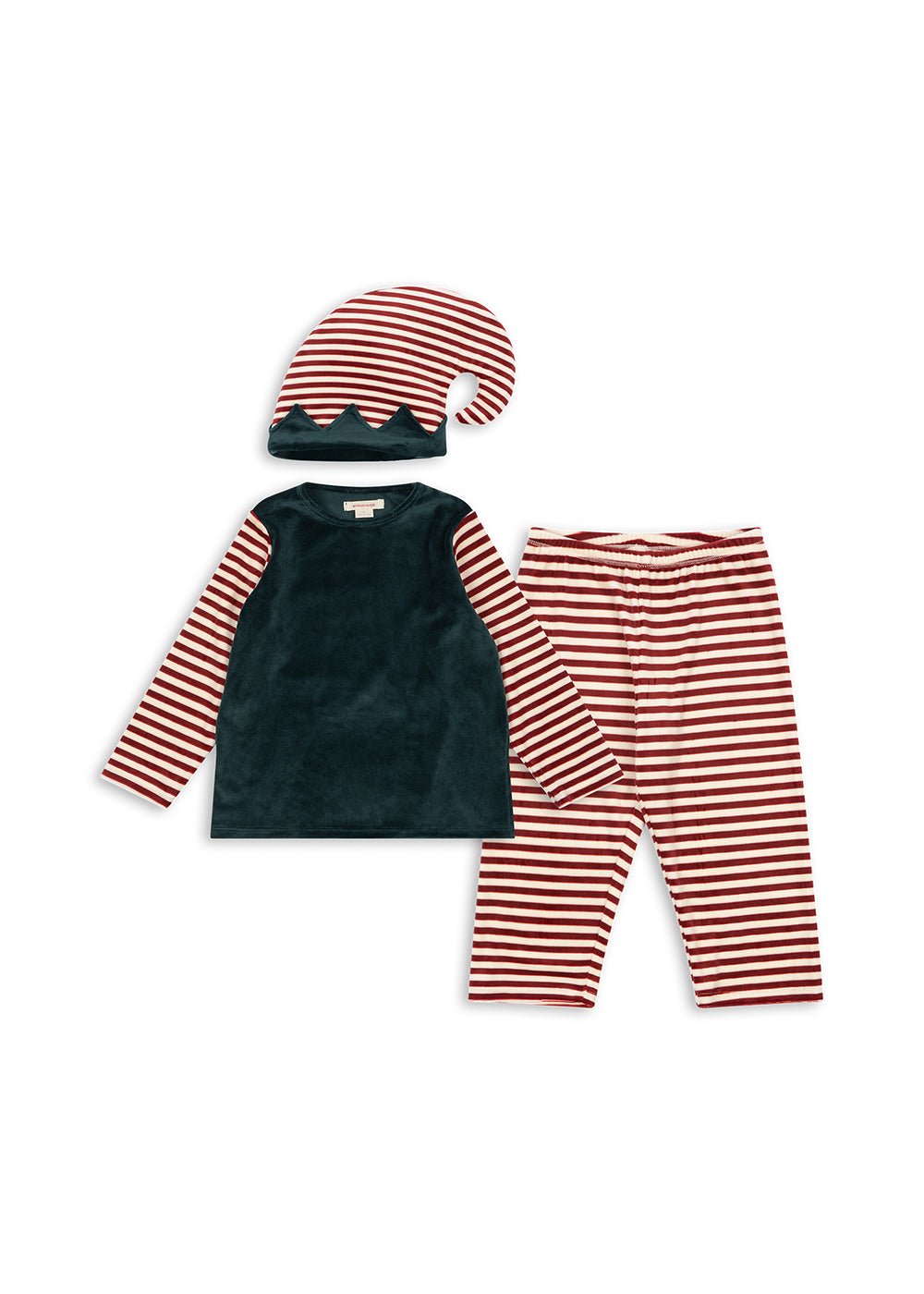 Konges Sløjd CHRISTMAS ELF COSTUME - greener pastures/red dahlia stripe Konges Sløjd New Collection
