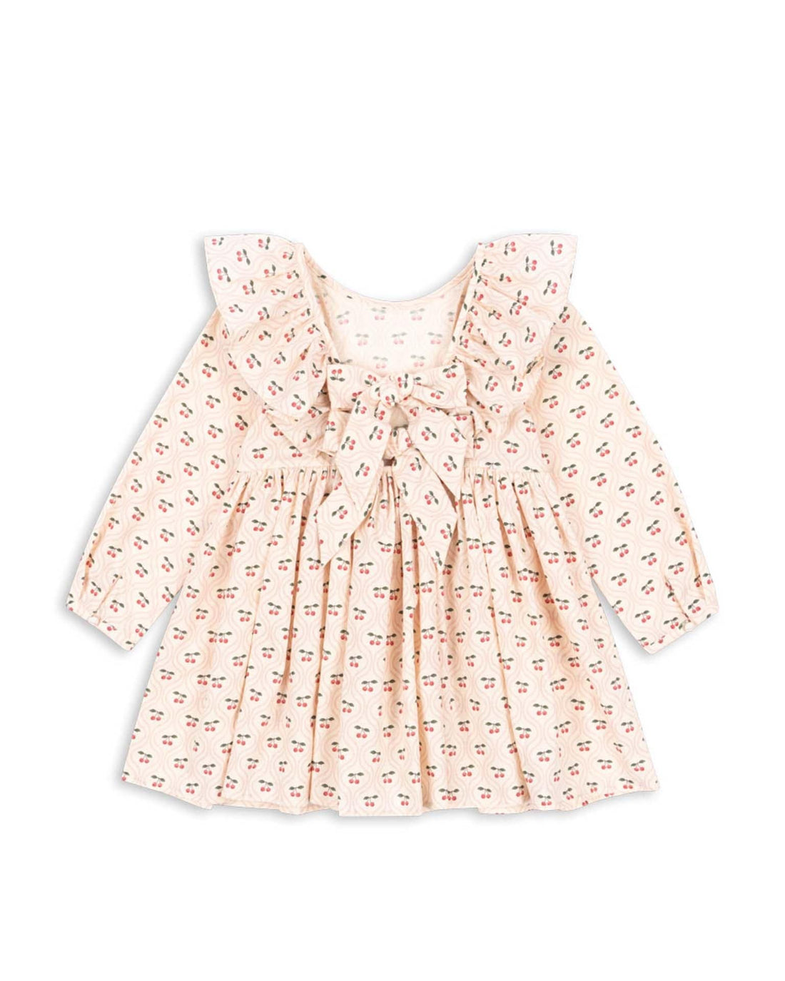 Konges Sløjd Cianna Bow Dress – Cherry Pink Motif | Baby &amp; Toddler Dress konges sløjd