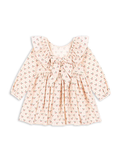 Konges Sløjd Cianna Bow Dress – Cherry Pink Motif | Baby &amp; Toddler Dress konges sløjd