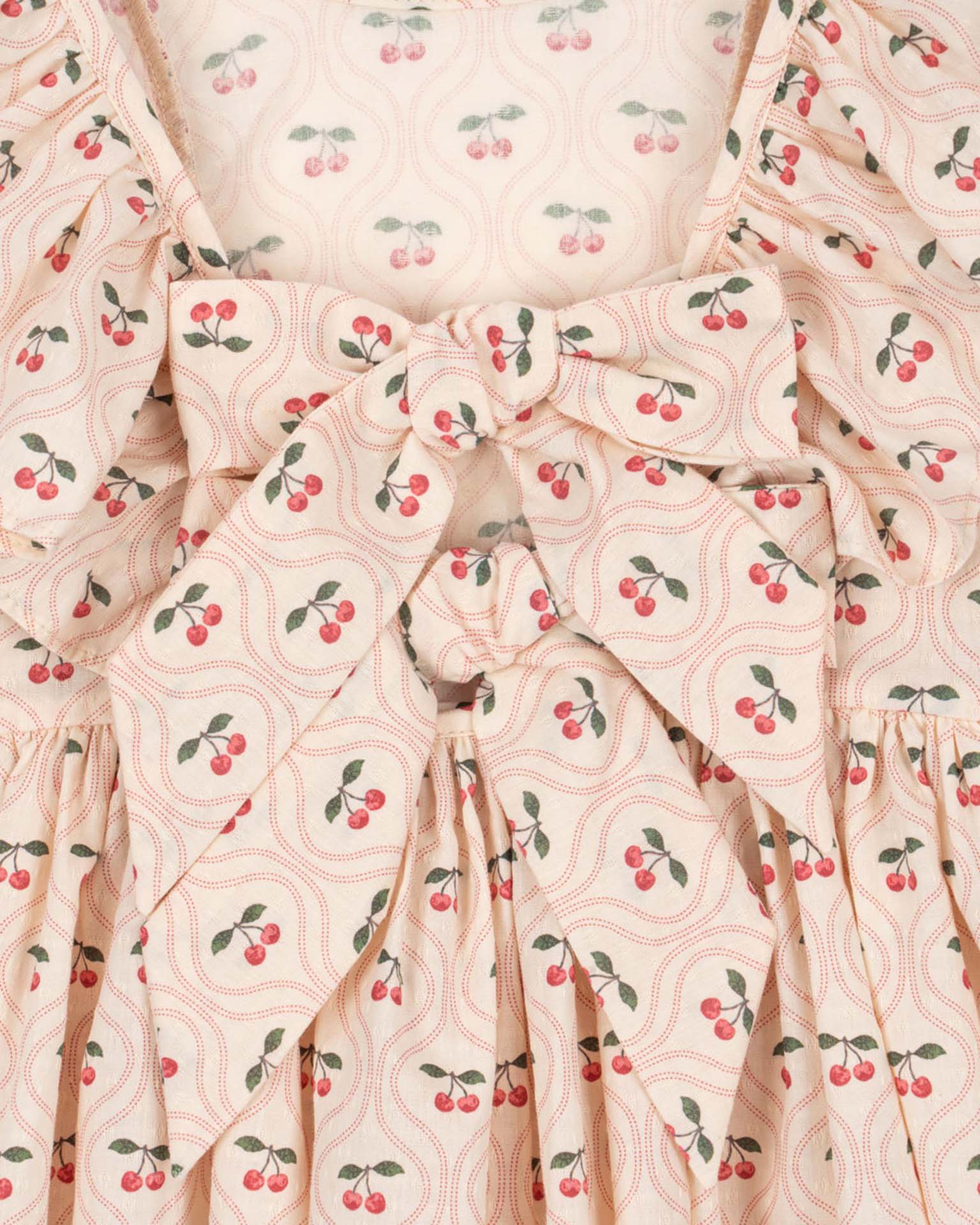 Konges Sløjd Cianna Bow Dress – Cherry Pink Motif | Baby &amp; Toddler Dress konges sløjd