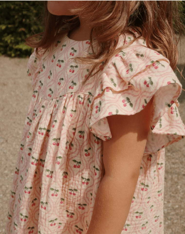 konges slojd pink dress Konges Sljd Mellow Rose Miffa Frill Dress Gots
